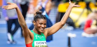 A luso são-tomense, Agate de Sousa sagra-se campeã do mundo para Portugal no salto em cumprimento