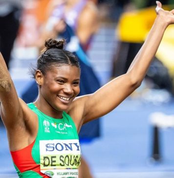 A luso são-tomense, Agate de Sousa sagra-se campeã do mundo para Portugal no salto em cumprimento