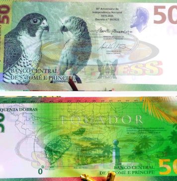 Governo lança nota comemorativa de 50 Dobras em alusão aos 50 anos da independência nacional