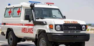 Dez novas ambulâncias para ministério da saúde ofertadas pela Kosmos Energy na presença de Américo Ramos